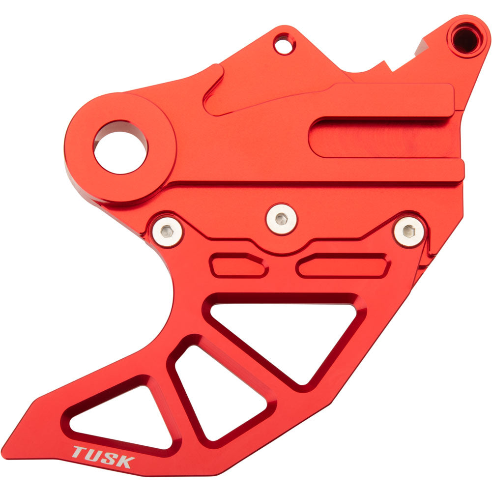 Tusk 1857240011 Rear Brake Caliper Support w/ Brake Disc Guard Red
