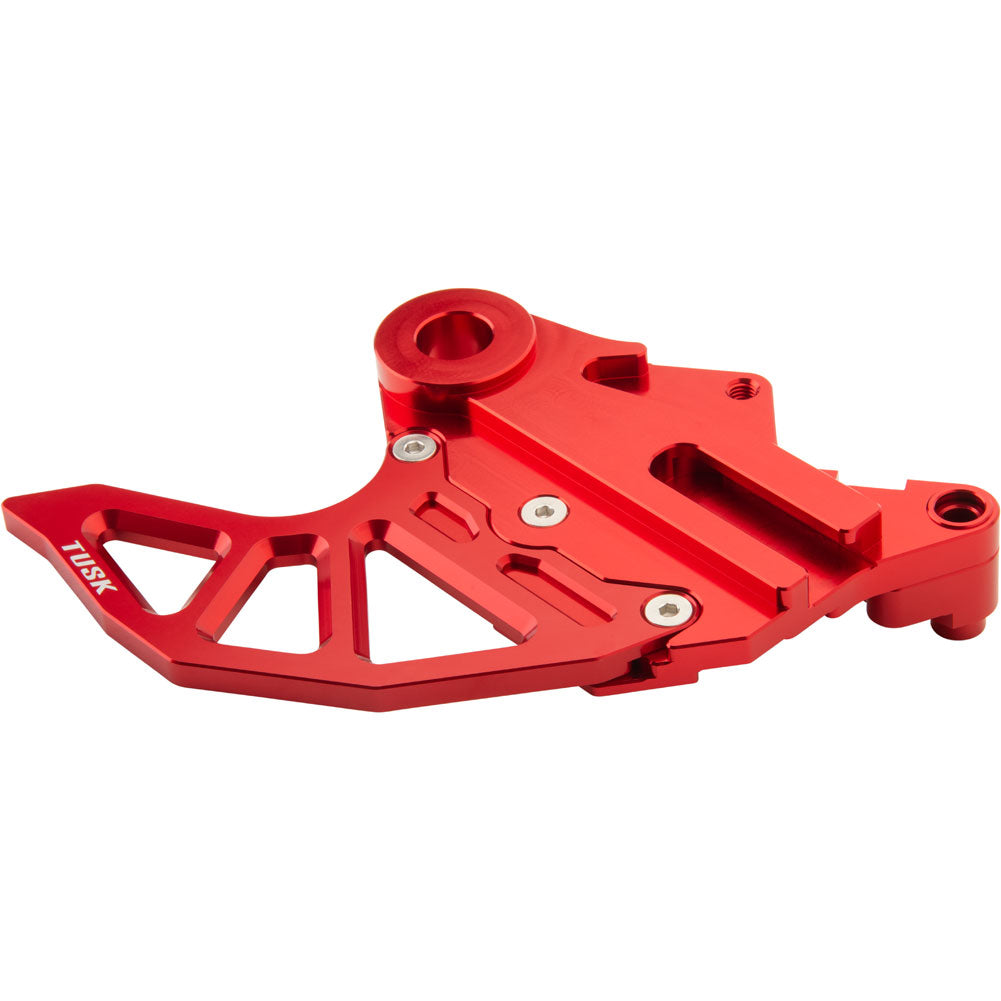 Tusk 1857240011 Rear Brake Caliper Support w/ Brake Disc Guard Red