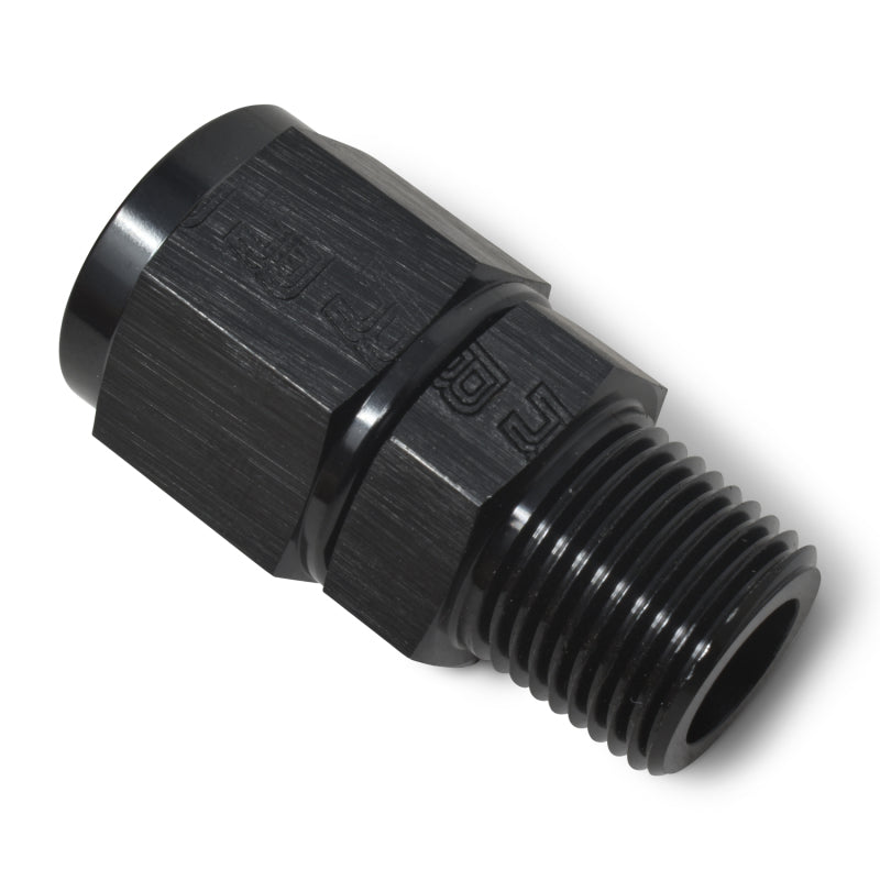 Russell 614217 Performance -8 AN Straight Female to 3/8in Male NPT Fitting (Black)
