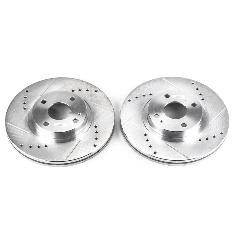 PowerStop fits Mazda 01-05 Miata Front Evolution Drilled & Slotted Rotors - Pair