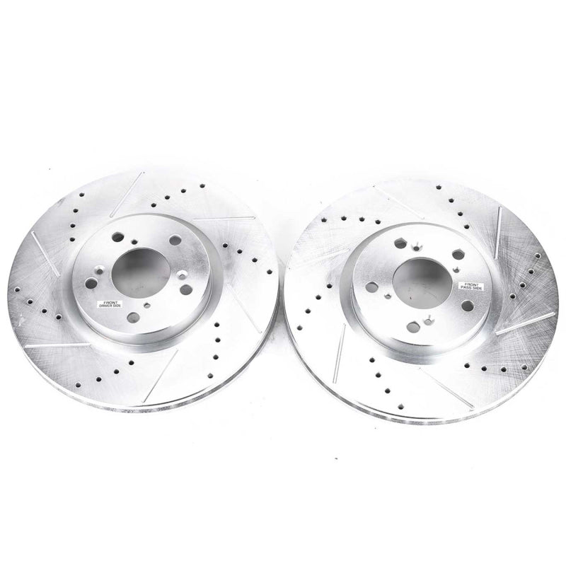 PowerStop fits Acura 07-13 MDX Front Evolution Drilled & Slotted Rotors - Pair