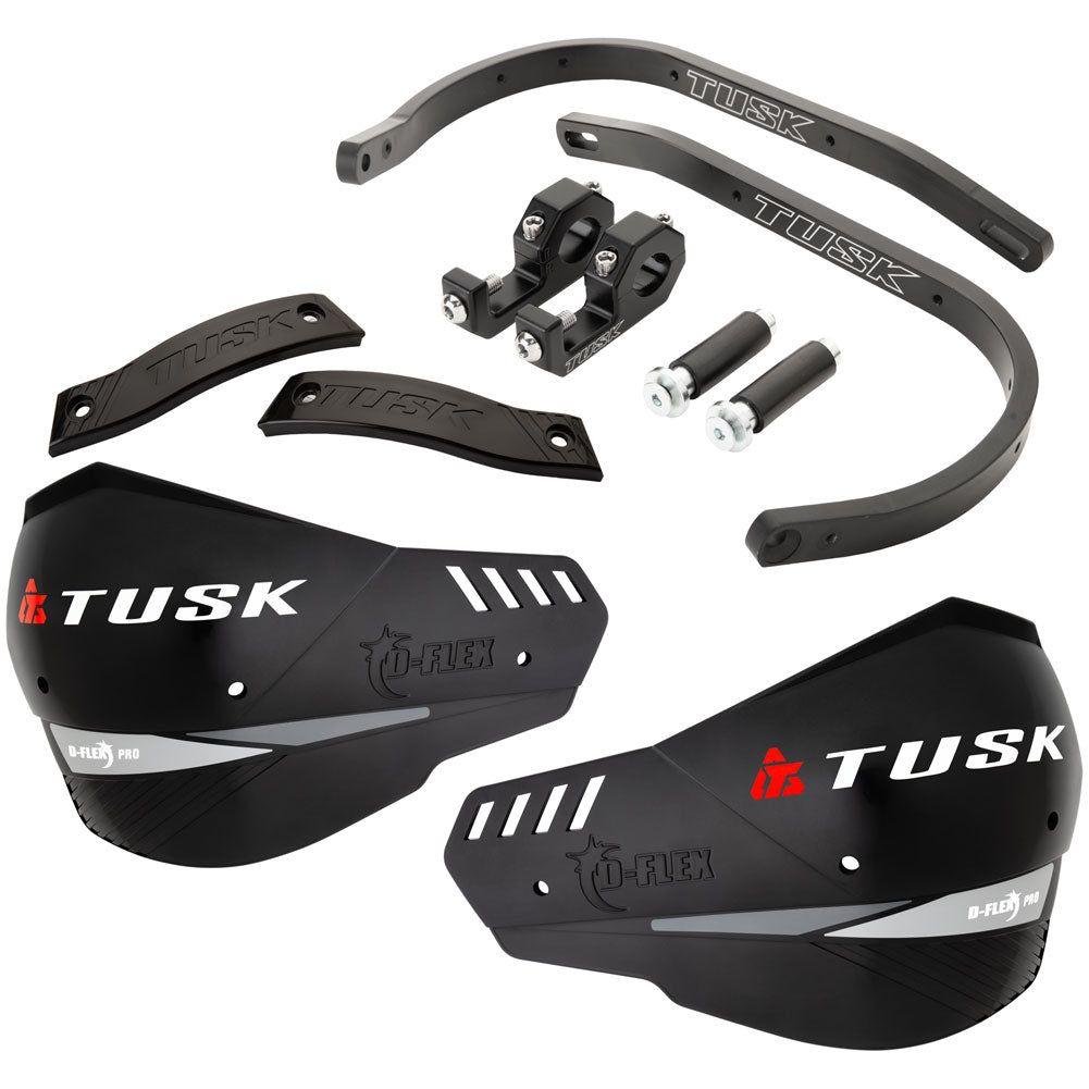 Tusk 1871450017 D-Flex Pro Adventure Handguards Black Bar Plastics 1 1/8"