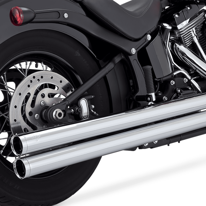 Vance 17323 & Hines HD Softail 12-17 Bigshots Long Chrome PCX Full System Exhaust