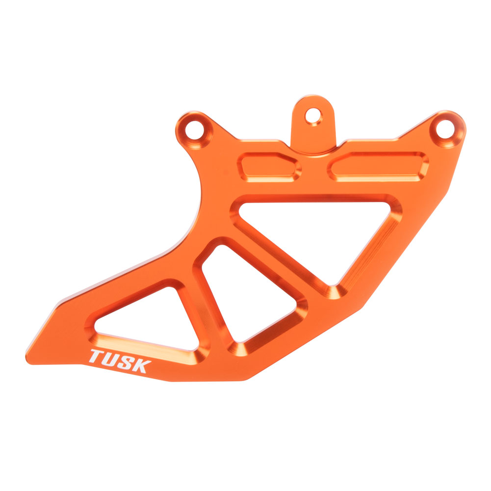 Tusk 1883420001 Rear Brake Caliper Support Disc Guard Replacement Fin Orange