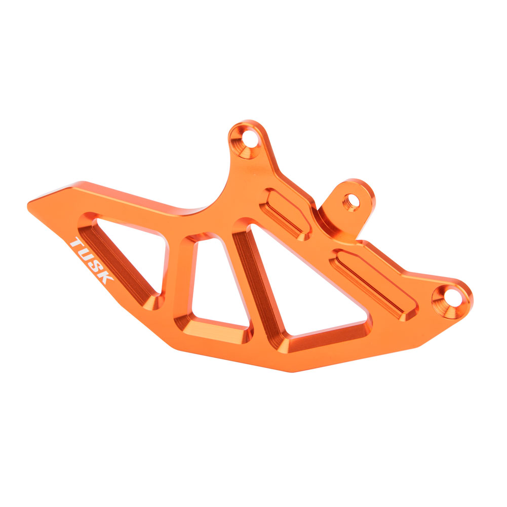 Tusk 1883420001 Rear Brake Caliper Support Disc Guard Replacement Fin Orange