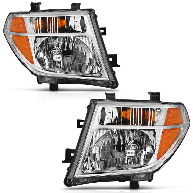 ANZO 111463 2008 fits Nissan 05-20 Pathfinder Crystal Headlight Chrome Amber (OE Replacement)