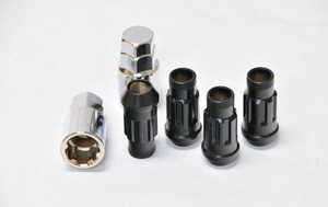 Wheel Mate 33005B Monster Open End Lug Nut Set of 4 - Black 1/2in