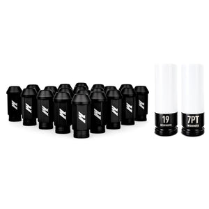 Mishimoto MMLG-1220-23LBK Aluminum Locking Lug Nuts 1/2 X 20 23pc Set Black