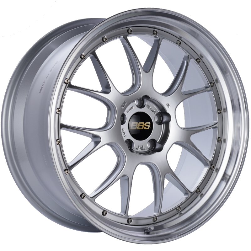 BBS LM326DSPK LM-R 21x10 5x120 ET35 Diamond Silver Center Diamond Cut Lip Wheel -82mm PFS/Clip Required