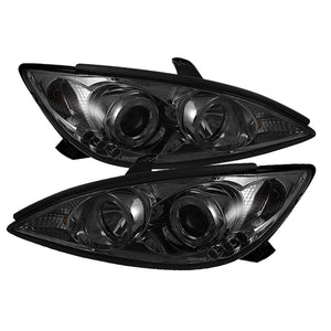 Spyder 5064325 fits Toyota 02-06 Camry Projector Headlights LED Halo LED Smoke