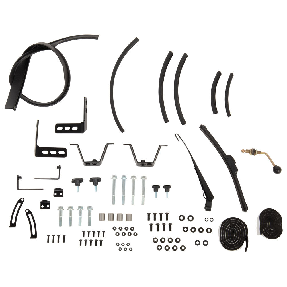 Tusk 1904590025 UTV Folding Glass Windshield with Windshield Wiper