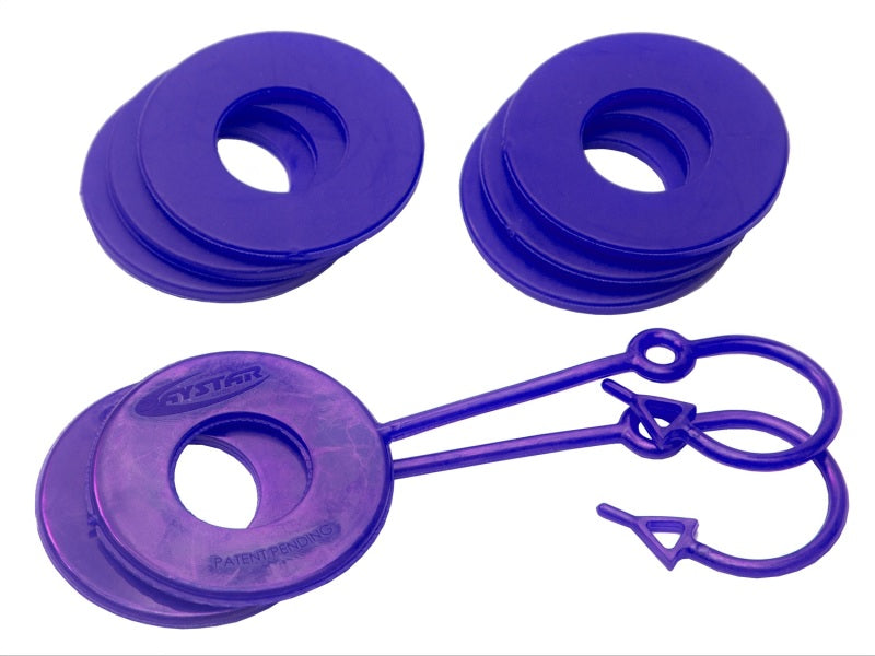 Daystar KU70059PR Fluorescent Purple Locking D Ring fits Isolator Pair w/Washer Kit