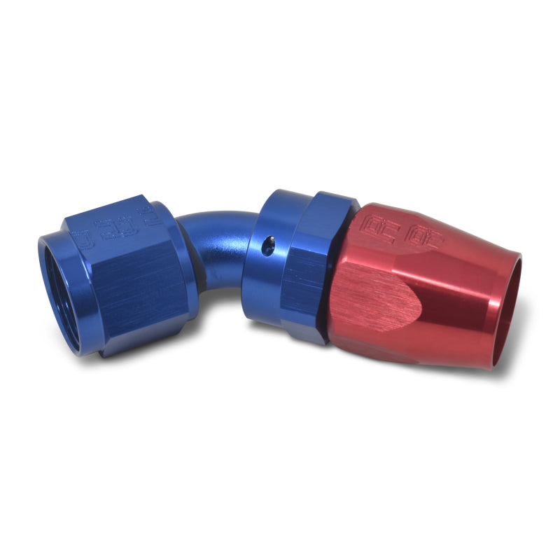 Russell 610110 Performance -10 AN Red/Blue 45 Degree Full Flow Hose End