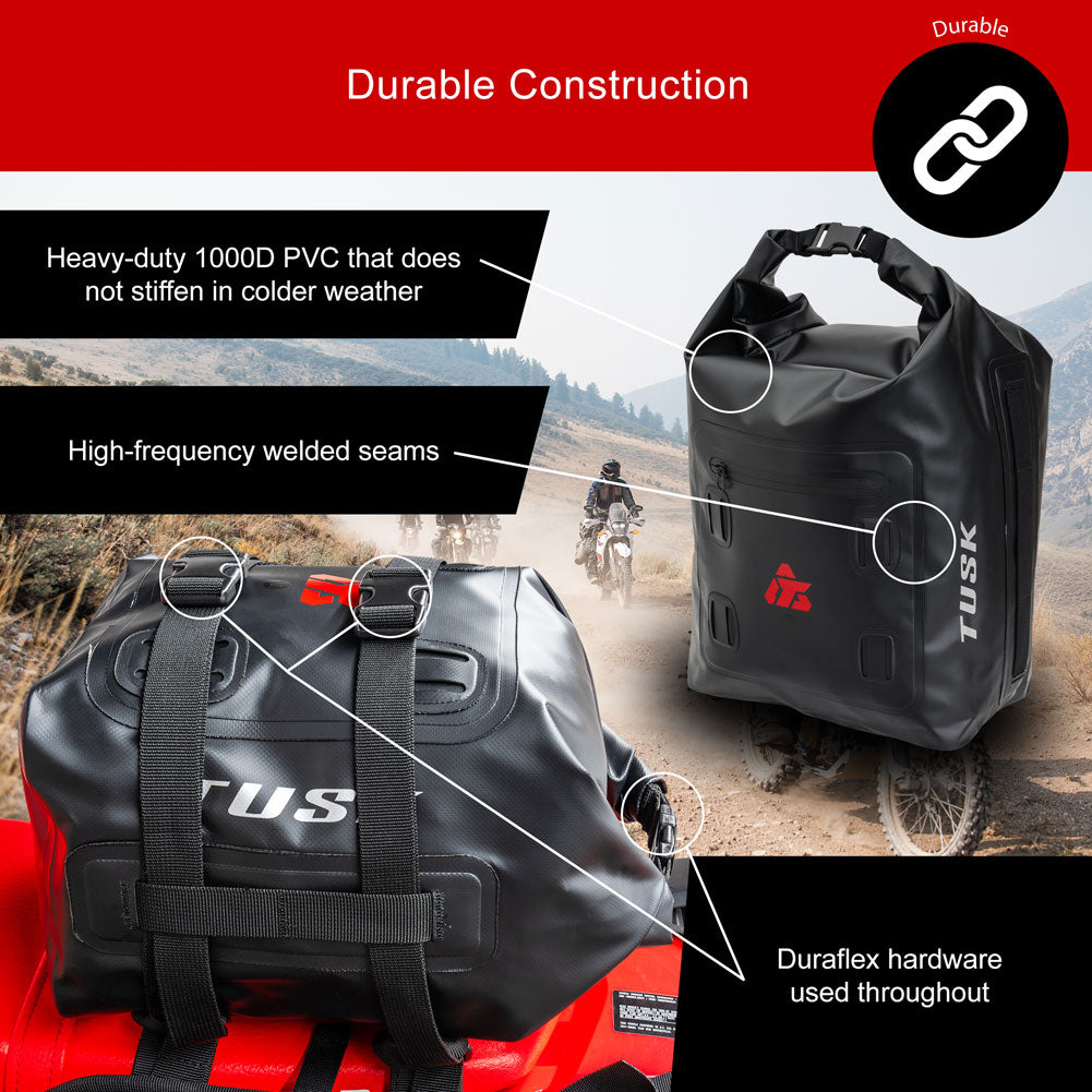 Tusk 1922740004 Dry Duffel Bag X-Small (10 Liters) Black/Grey