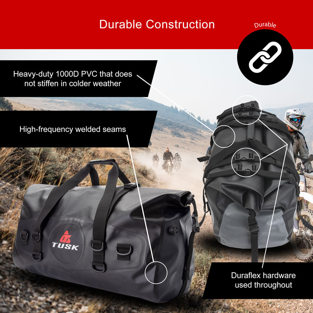 Tusk 1922740013 Dry Duffel Bag Large (44 Liters) Top Load Black