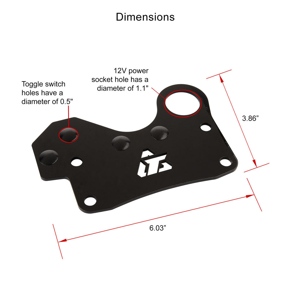 Tusk 1925100013 Accessory Dash Panel  Black Powder Coated