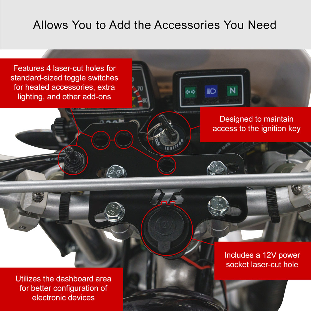 Tusk 1925100015 Accessory Dash Panel  Black Powder Coated