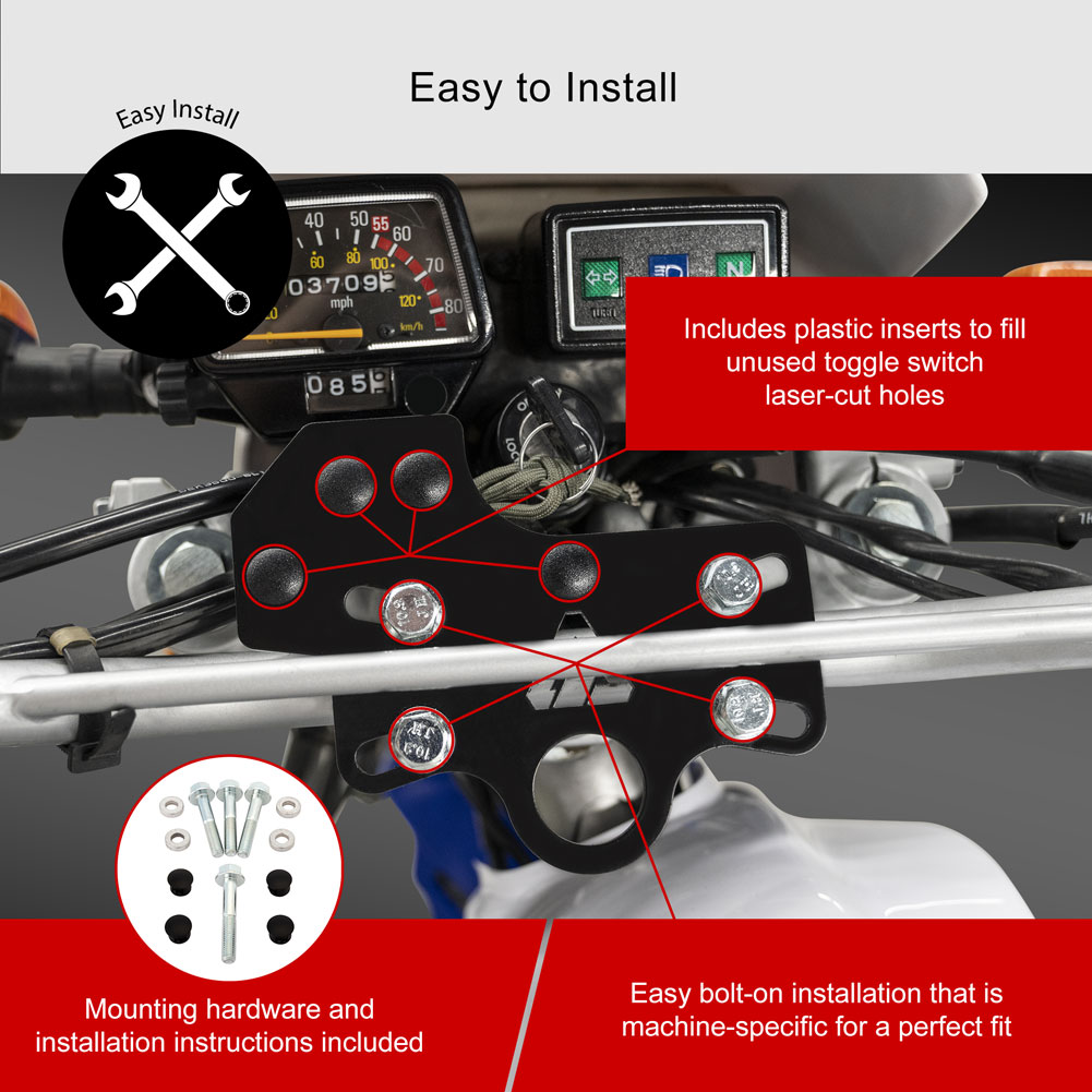 Tusk 1925100015 Accessory Dash Panel  Black Powder Coated