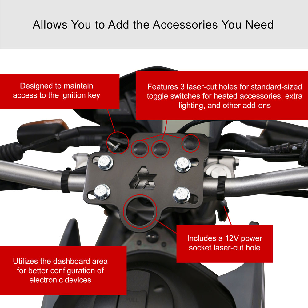 Tusk 1925100017 Accessory Dash Panel  Black Powder Coated