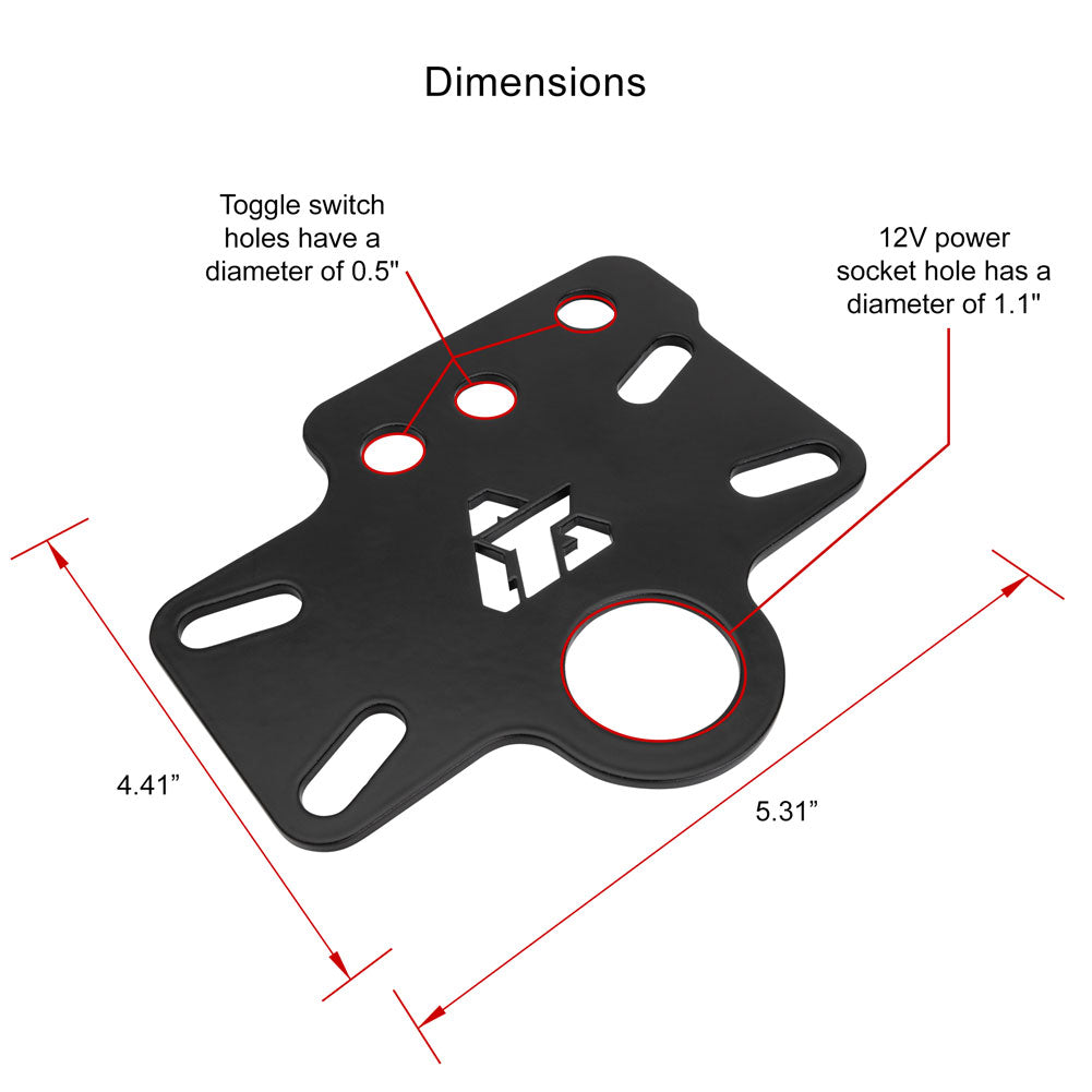 Tusk 1925100017 Accessory Dash Panel  Black Powder Coated