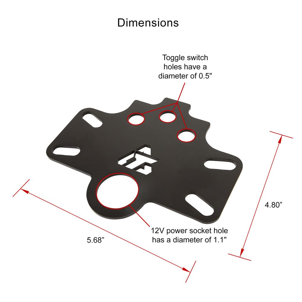 Tusk 1925100018 Accessory Dash Panel  Black Powder Coated