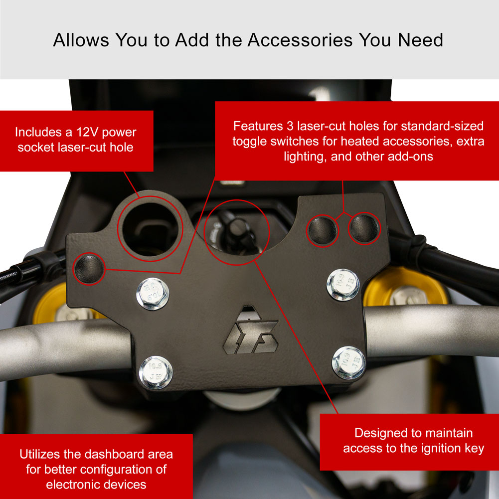 Tusk 1925100019 Accessory Dash Panel  Black Powder Coated