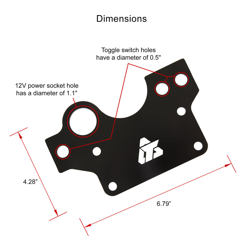 Tusk 1925100019 Accessory Dash Panel  Black Powder Coated