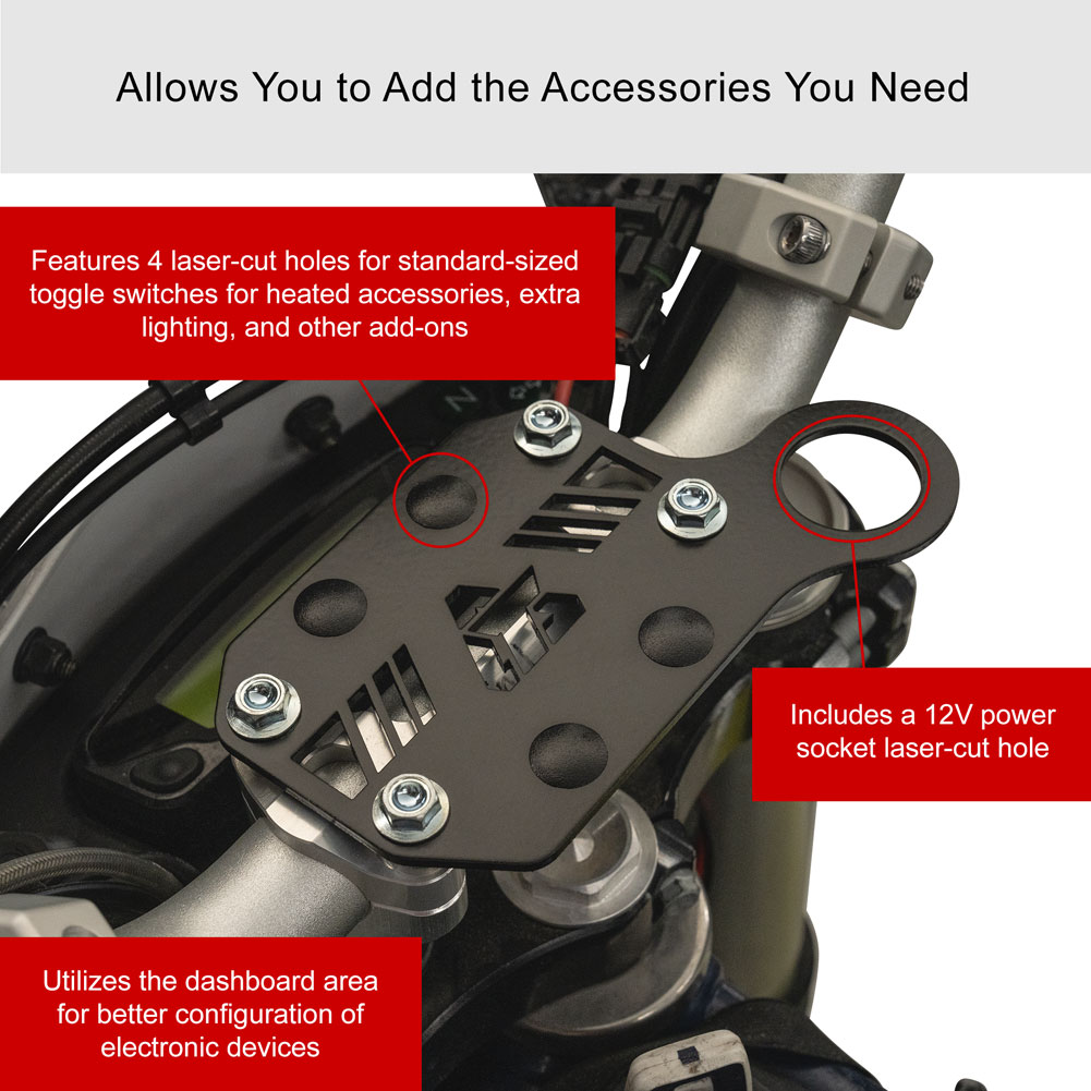 Tusk 1925100020 Accessory Dash Panel  Black Powder Coated