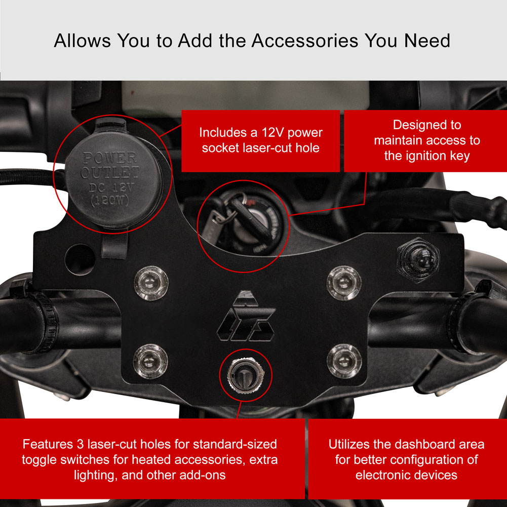 Tusk 1925100021 Accessory Dash Panel  Black Powder Coated