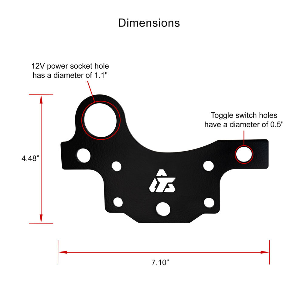 Tusk 1925100021 Accessory Dash Panel  Black Powder Coated