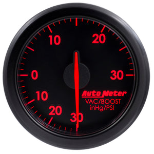 AutoMeter 9159-T Autometer Airdrive 2-1/6in Boost/Vac Gauge 30in HG/30 PSI - Black