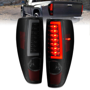 ANZO 311383 2004-2012 fits Chevrolet Colorado/ GMC Canyon LED Tail Lights w/ Light Bar Black Housing Smoke Lens