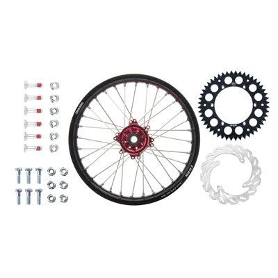 Tusk 1931330046 Impact Complete Rear Wheel Package 18x2.15 Black Rim