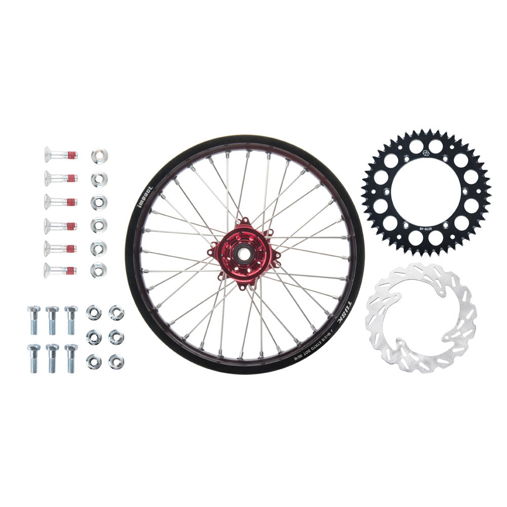 Tusk 1931330199 Impact Complete Rear Wheel Package 19x2.15 Black Rim