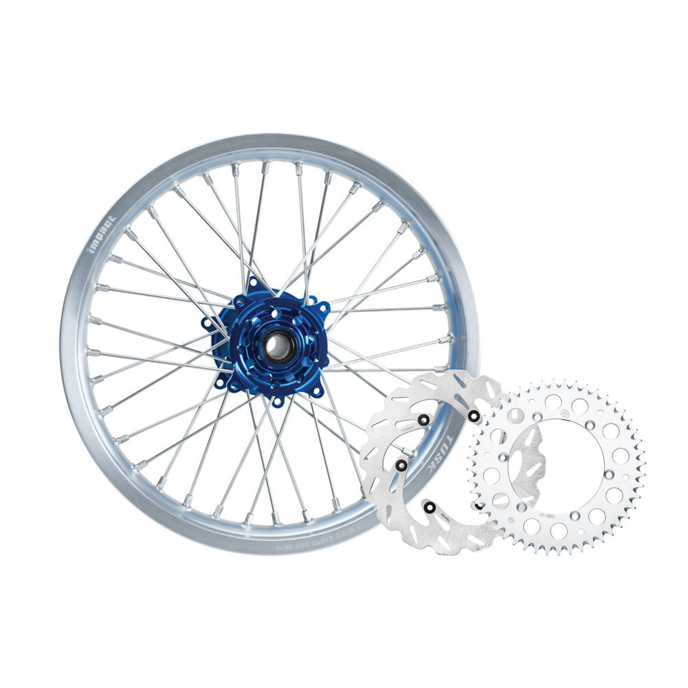 Tusk 1931330242 Impact Complete Rear Wheel Package 19x2.15 Silver Rim