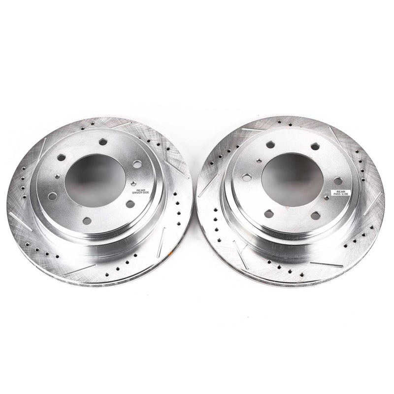 PowerStop fits Mitsubishi 00-06 Montero Rear Evolution Drilled & Slotted Rotors