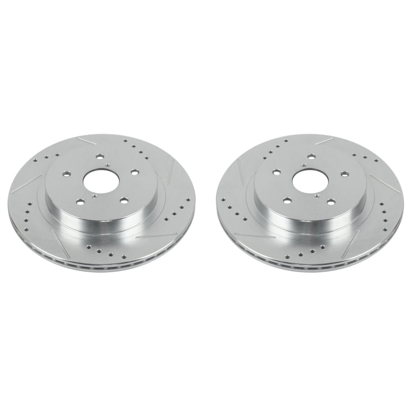 PowerStop fits Subaru 15-18 Legacy Rear Evolution Drilled & Slotted Rotors -