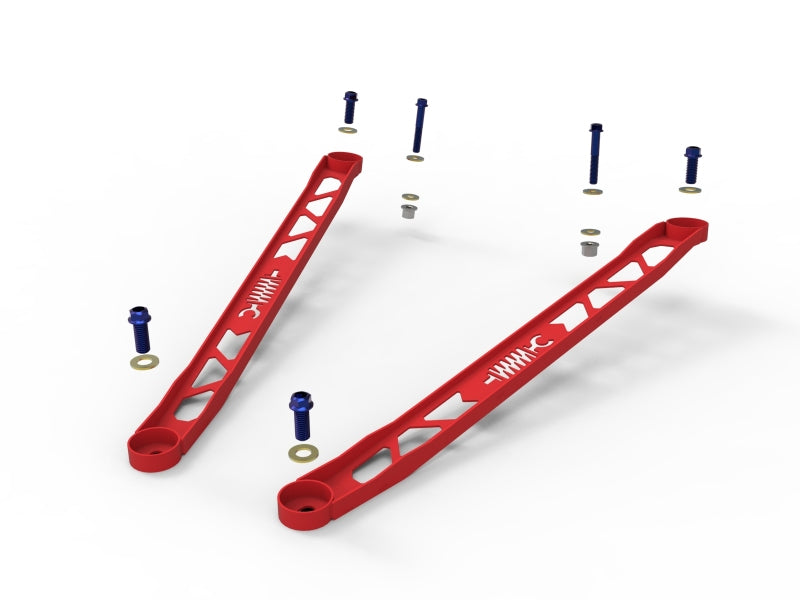 AFE 450-721003-R L 304 Stainless Steel Front Suspension Strut Brace Red - fits