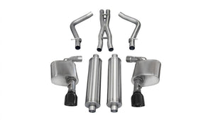CORSA Performance 14463BLK Corsa 2012-2013 fits Dodge Charger SRT-8 6.4L V8 Black Sport Cat-Back Exhaust