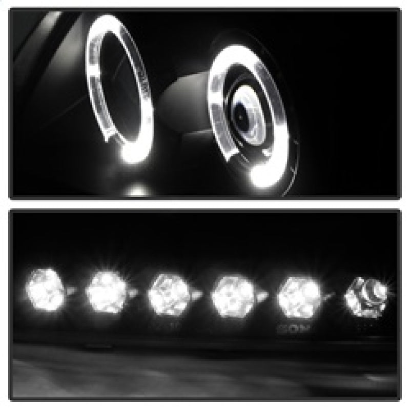 Spyder 5078445 fits Ford 97-03 F150 Projector - LED Halo Amber Reflctr LED Blk
