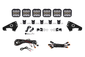 Diode Dynamics DD7630 20-Present Polaris RZR SS5 Sport CrossLink Roof - White Combo Lightbar Kit