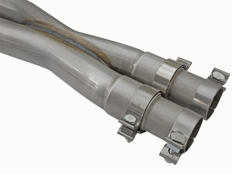 AFE 49-34063-P orce-Xp 3in CB Stainless Steel Dual Exhaust System w/Polished Ti