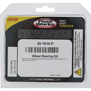 Pivot World 25-1610-P fits Suzuki Wheel Bearing Kit Premium Bearings