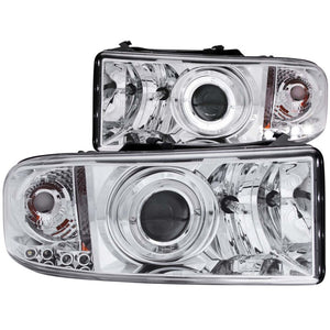 ANZO 111195 1994-2001 fits Dodge Ram Projector Headlights w/ Halo Chrome
