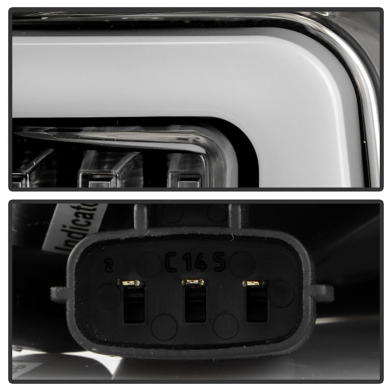 SPYDER 5089137 05-21 fits Nissan Frontier Clear Light Bar LED Tail Lights - Blk (ALT-YD-NF05AP-GR-LED-BK)