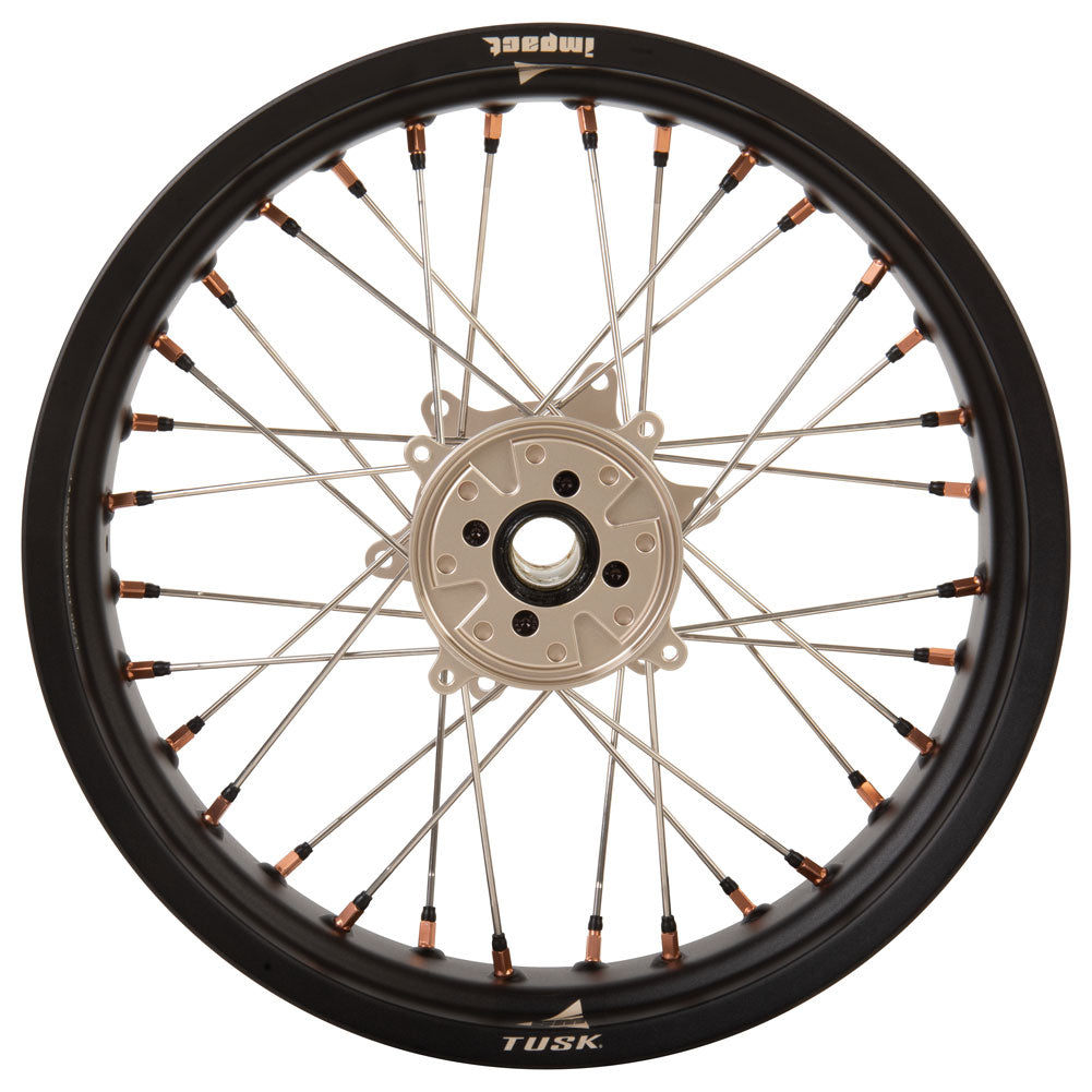 Tusk 1982360003 Impact Supermoto Rear Wheel 17x4.25 Matte Black Rim