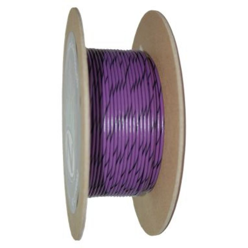 NAMZ NWR-70-100-20 OEM Color Primary Wire 100ft. Spool 20g - Violet/Black Stripe