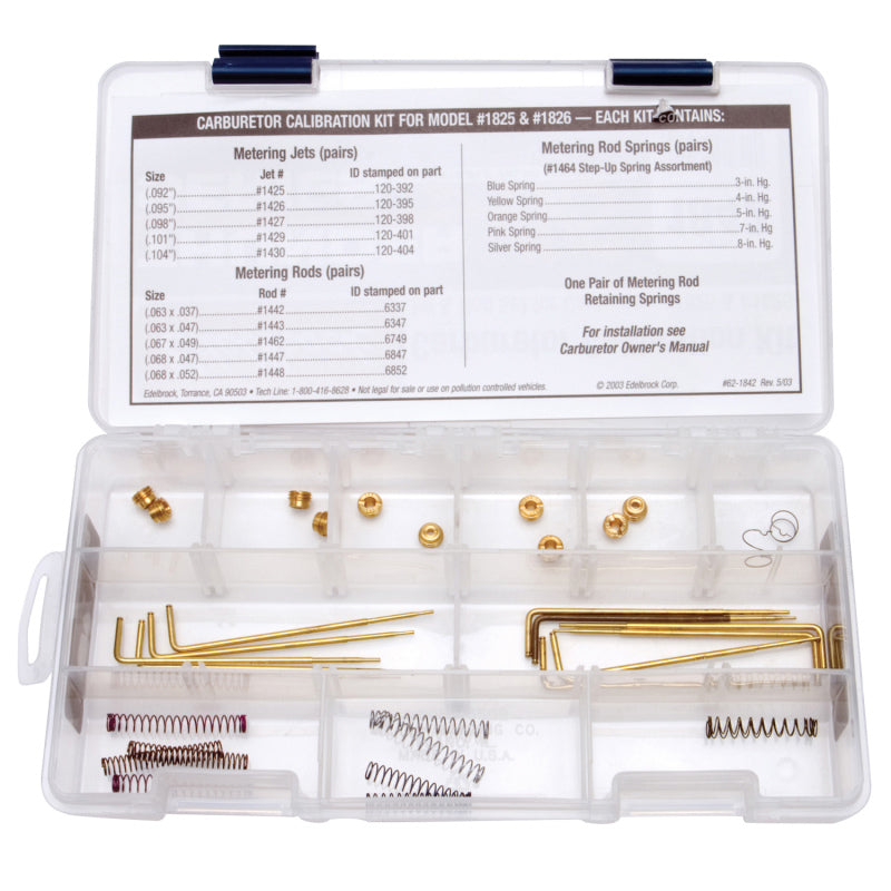 Edelbrock 1842 Calibration Kit for 1825/1826
