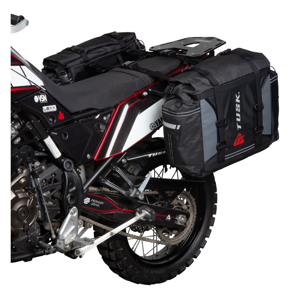 Tusk 1999660022 Pannier Racks With Olympus Pannier Bags with Top Rack Black/Grey