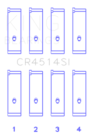 King CR4514SI0.75 fits Toyota 1AZFE/2AZFE (Size 0.75) Rod Bearing Set
